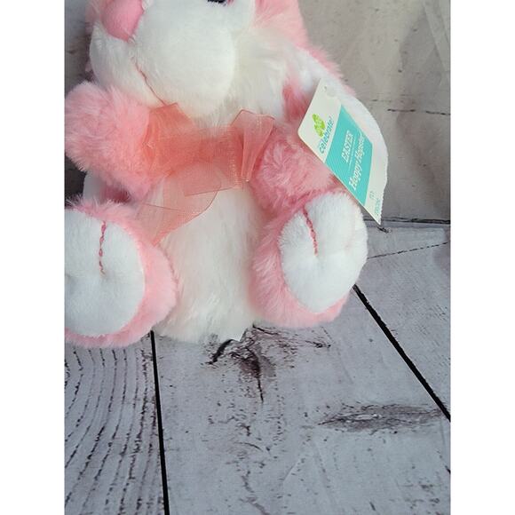 Dan Dee Plush Easter Bunny Small Pink Big Eyed 6in Stuffed Animal - Picture 3 of 7
